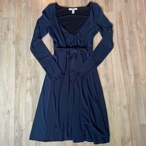 Free People Mini Dress Navy Blue With Tie Size XS